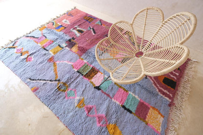Moroccan Abstract Boujad Wool Rug 9.5 x 6.6 ft / 290 x 202 cm - Surcoma