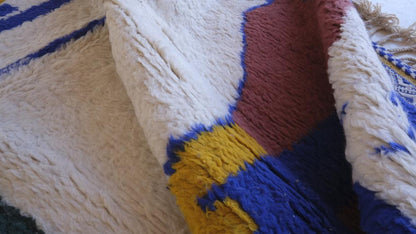 Moroccan Abstract Wool Rug 9.5 x 8.2 ft / 290 x 250 cm - Surcoma