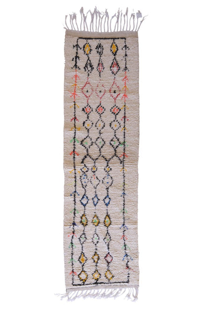 Moroccan Azilal Runner Rug 9.2 x 2.6 ft / 280 x 80 cm - Surcoma