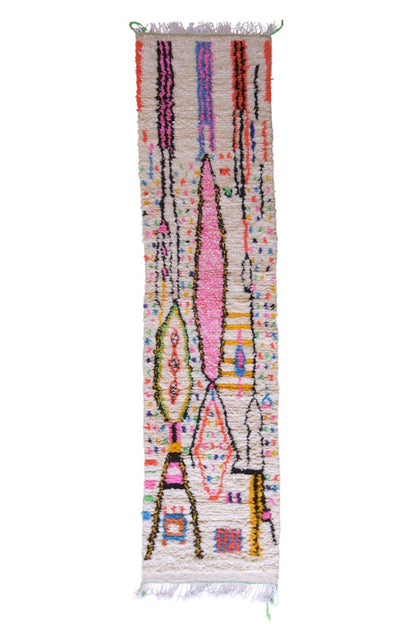 Moroccan Azilal Runner Rug - 11.8 x 2.9 ft / 361 x 89 cm - Surcoma
