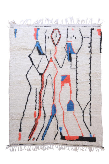 Moroccan Azilal Wool Rug 9.5 x 6.4 ft / 290 x 196 cm - Surcoma