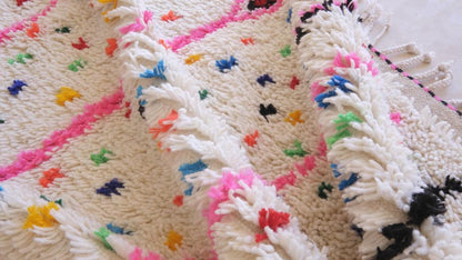 Moroccan Azilal Neon Rug 6.3 x 4.7 ft / 192 x 145 cm - Surcoma