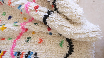 Moroccan Azilal Neon Rug 6.3 x 4.7 ft / 192 x 145 cm - Surcoma