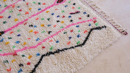 Moroccan Azilal Neon Rug 6.3 x 4.7 ft / 192 x 145 cm - Surcoma