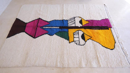 Moroccan Azilal Wool Rug 9.1 x 6.3 ft / 278 x 192 cm - Surcoma