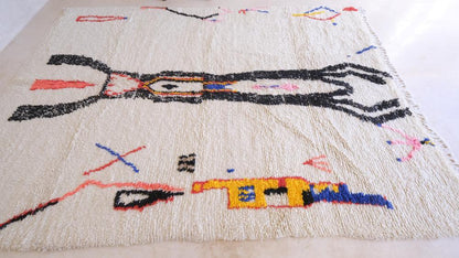 Moroccan Azilal Wool Rug 10.8 x 7.6 ft / 328 x 233 cm - Surcoma