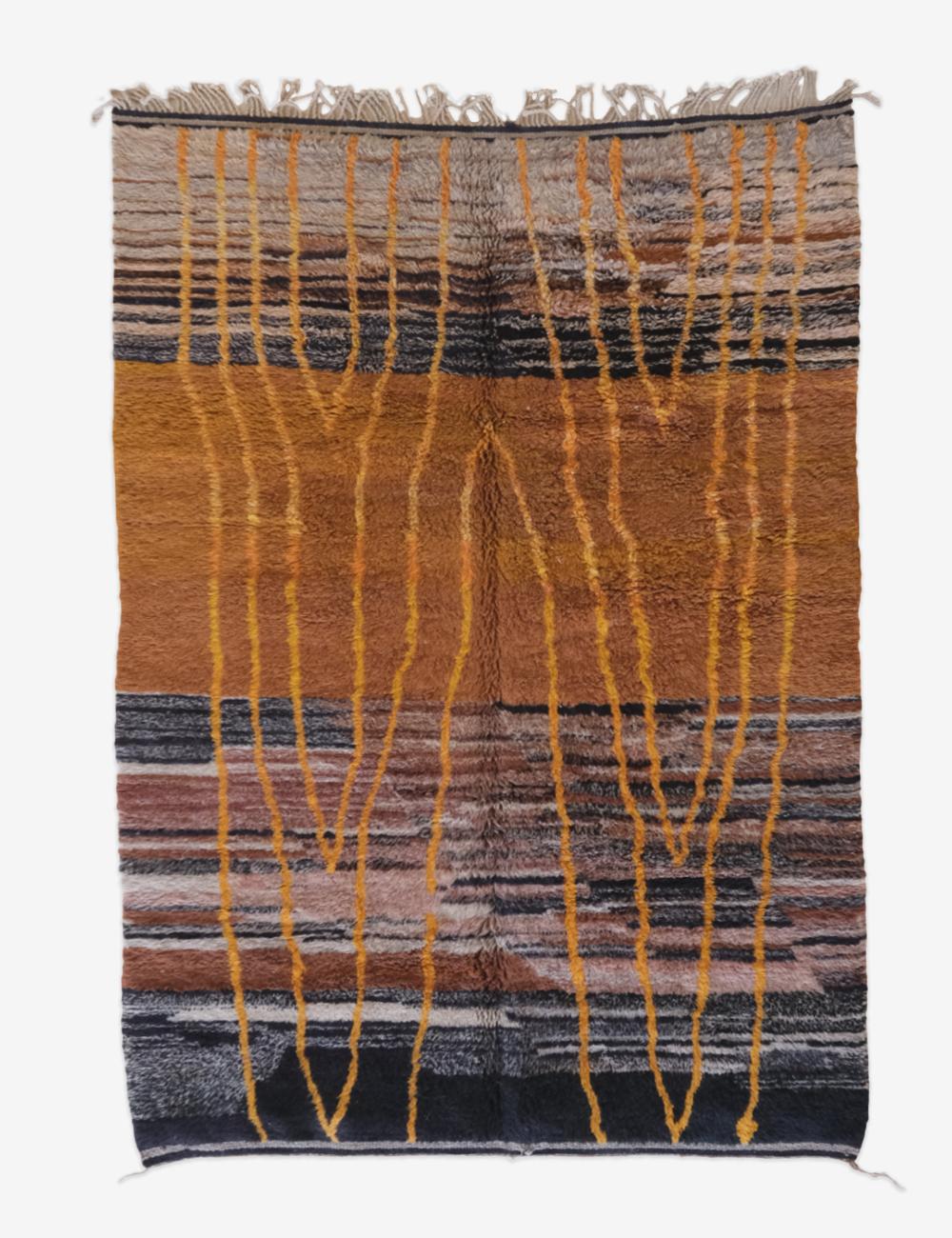 Neutral Beni Mrirt Moroccan wool  Rug