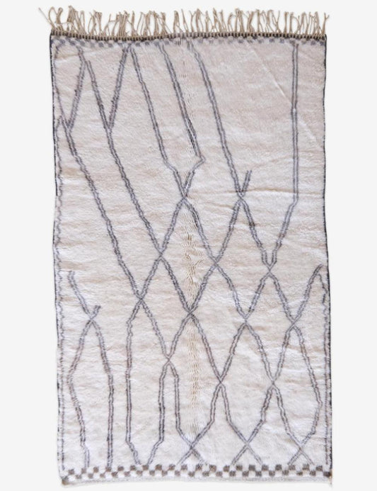 Moroccan Beni MRirt Wool Rug 8.5 x 4.9 ft / 260 x 152 cm