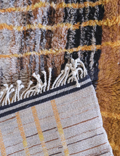 Neutral Beni Mrirt Moroccan wool  Rug