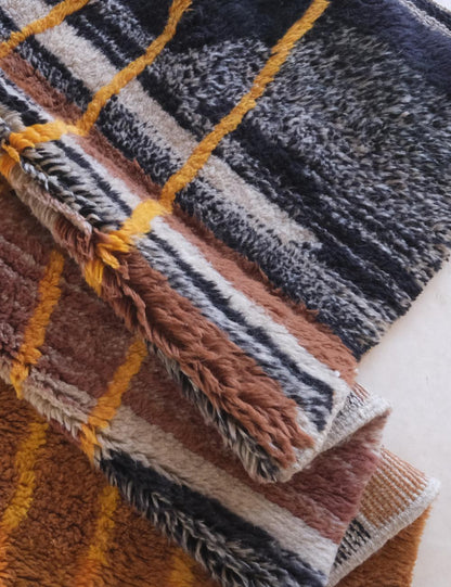 Neutral Beni Mrirt Moroccan wool  Rug