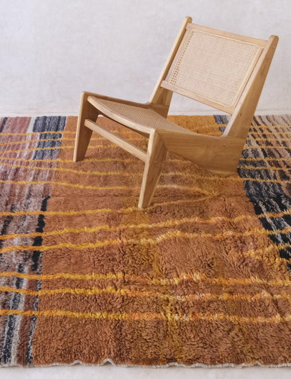 Neutral Beni Mrirt Moroccan wool  Rug