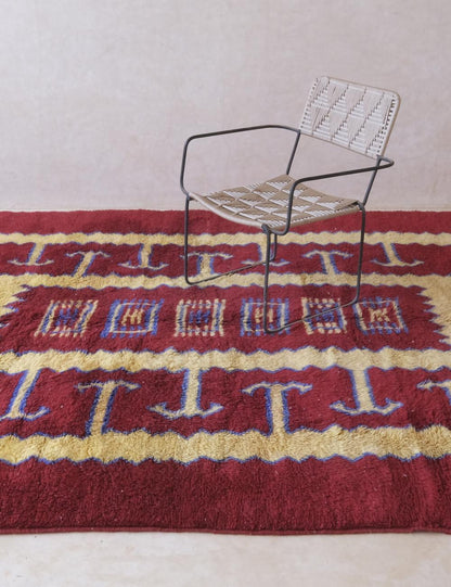 Moroccan Beni Mrirt Wool Rug 9.8 x 7.1 ft / 298 x 217 cm - Surcoma