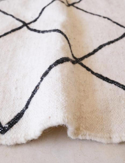 Beni Ourain Hallway Flatweave Rug 10.8 x 2.4 ft / 328 x 73 cm