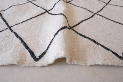 Beni Ourain Hallway Flatweave Rug 10.8 x 2.4 ft / 328 x 73 cm - Surcoma