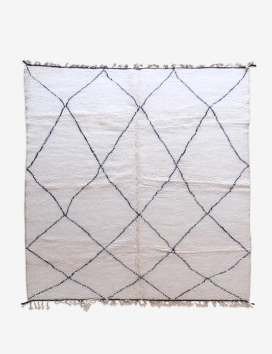 Moroccan Beni Ourain Rug 9.1 x 8.27 ft / 277 x 252 cm
