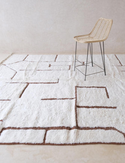 Textured minimalism Moroccan Custom Rug - Forma 46