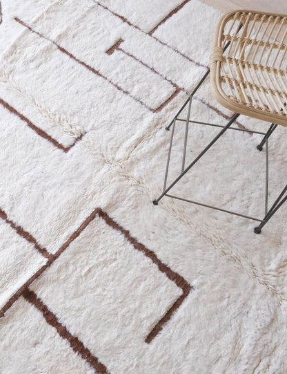 Textured minimalism Moroccan Custom Rug - Forma 46