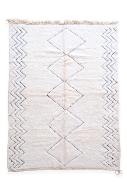 Beni Ourain Wool Rug 9.3 x 6.7 ft / 282 x 207 cm - Surcoma