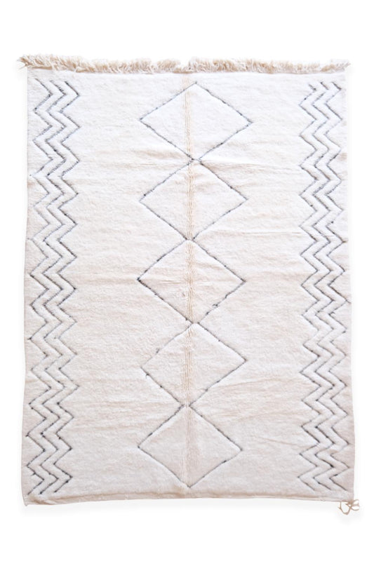 Beni Ourain Wool Rug 9.3 x 6.7 ft / 282 x 207 cm