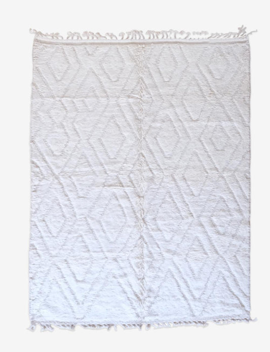 Made to Order White Moroccan Rug - Beni Ourain 06
