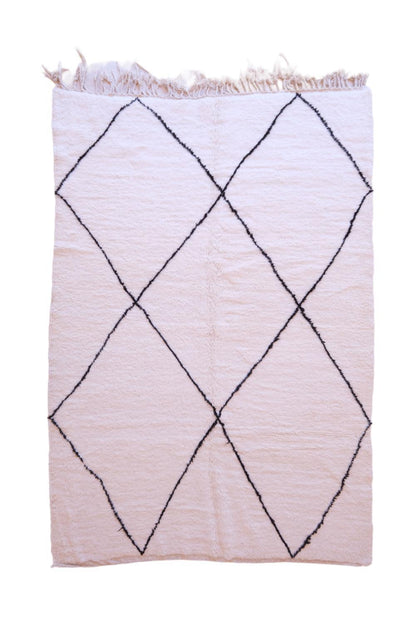 Moroccan Beni Ourain Wool Rug 10 x 6.6 Ft / 304 x 204 cm - Surcoma