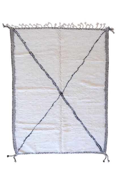 Moroccan Beni Ourain Wool Rug 9.4 x 6.6 ft / 285 x 203 cm - Surcoma