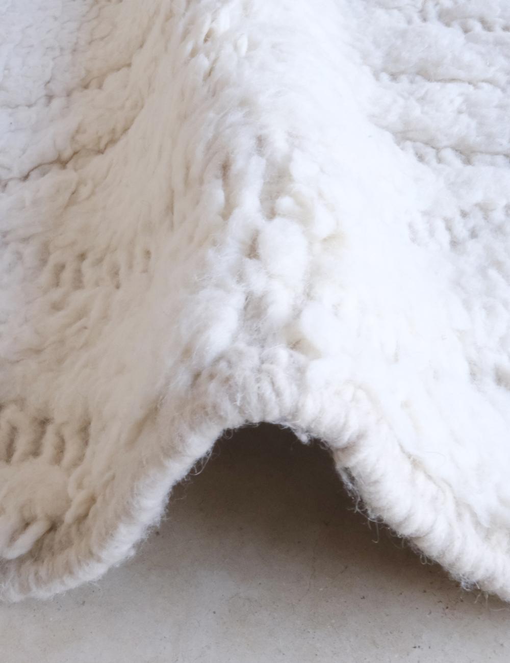Made to Order White Moroccan Rug - Beni Ourain 06