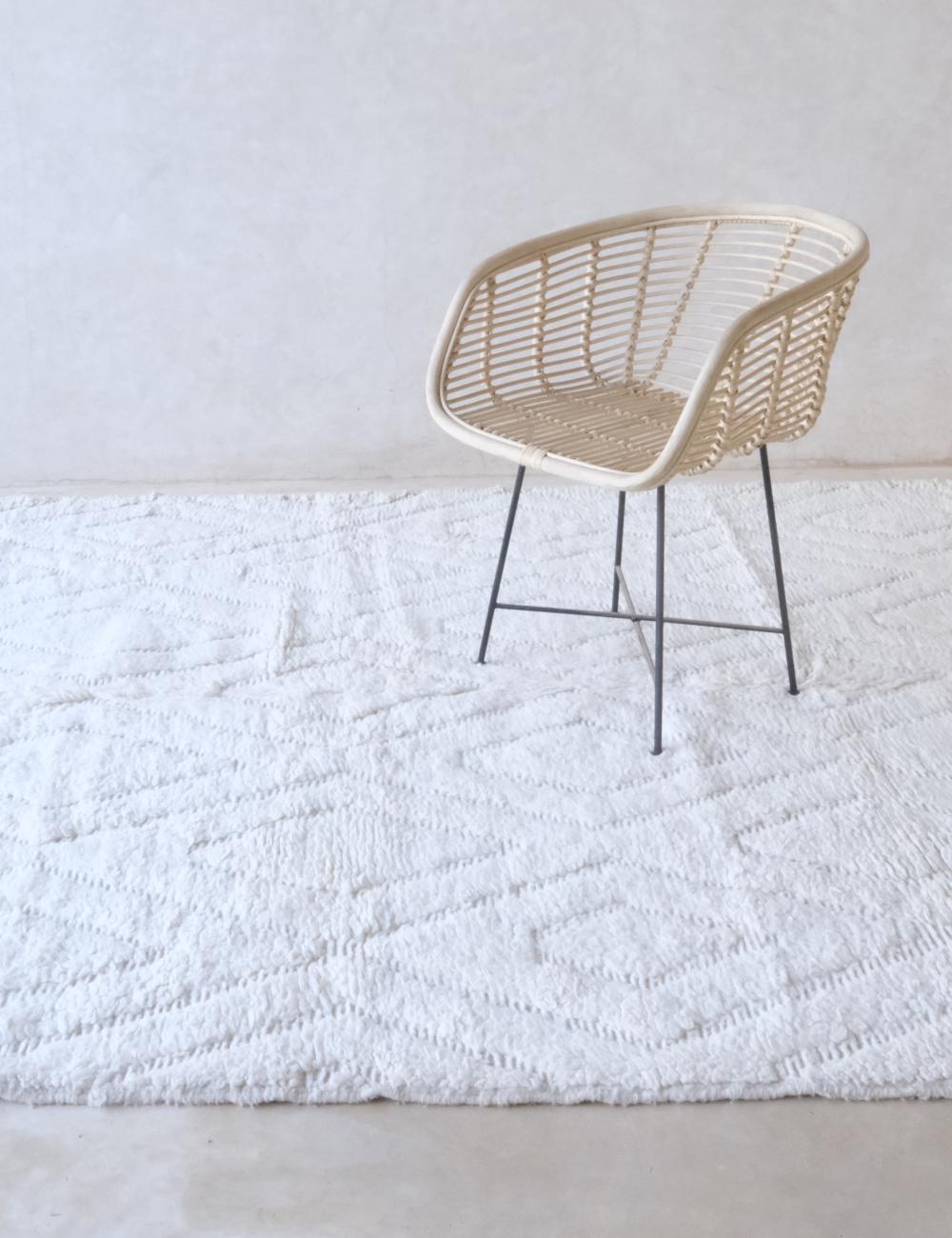 Made to Order White Moroccan Rug - Beni Ourain 06