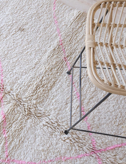 Moroccan Beni Ourain Wool Rug 8.3 x 5.7 ft / 252 x 176 cm - Surcoma