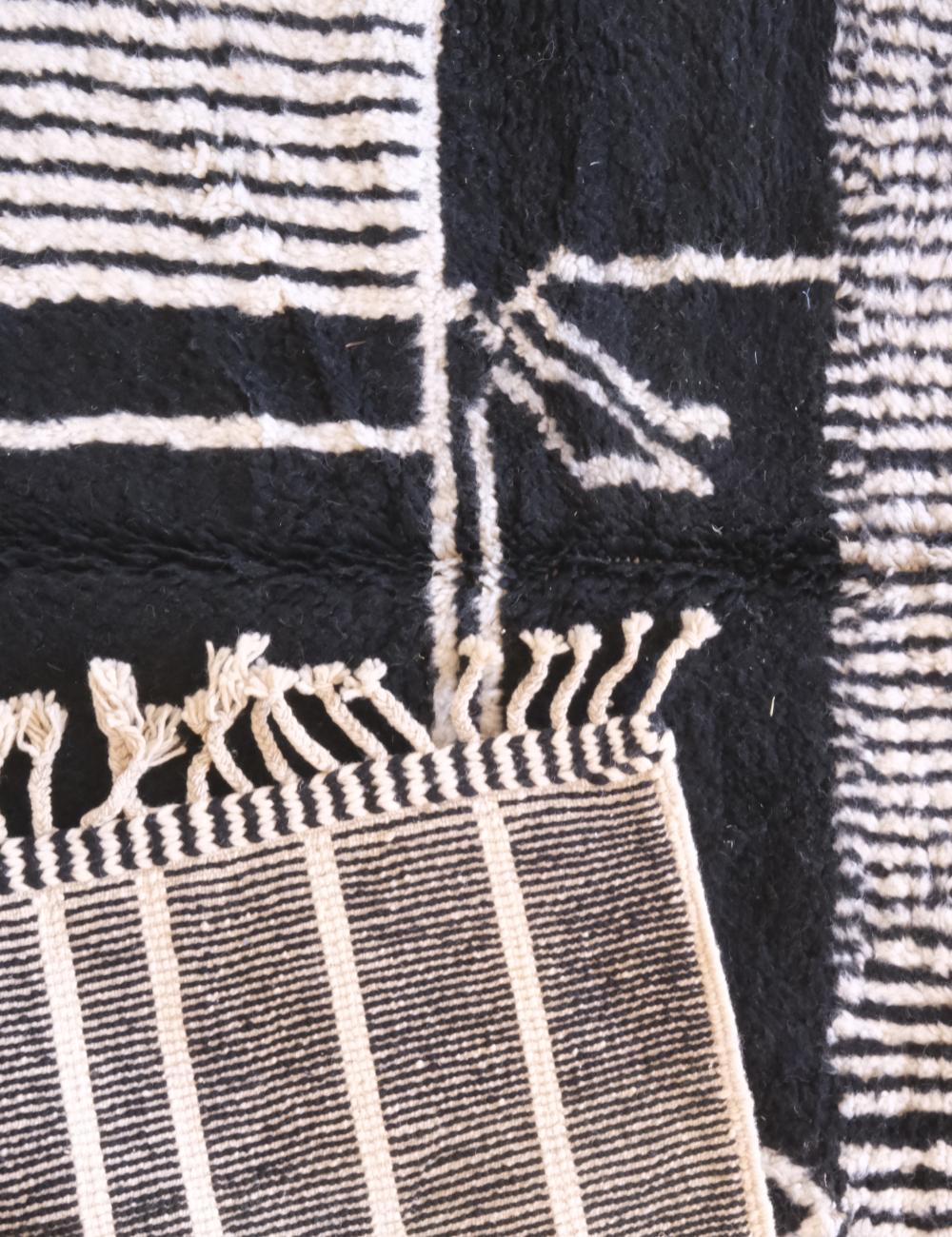 Custom Black Abstract Moroccan Rug - Forma 68