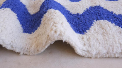 Moroccan Blue Contemporary Rug 9.6 x 6.6 ft / 294 x 203 cm - Surcoma