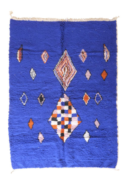 Blue Modern Wool Rug 9.7 x 6.7 ft / 295 x 206 cm - Surcoma
