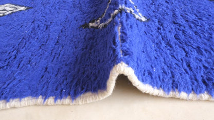 Blue Modern Wool Rug 9.7 x 6.7 ft / 295 x 206 cm - Surcoma