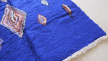 Blue Modern Wool Rug 9.7 x 6.7 ft / 295 x 206 cm - Surcoma