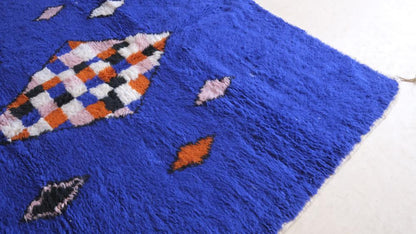 Blue Modern Wool Rug 9.7 x 6.7 ft / 295 x 206 cm - Surcoma