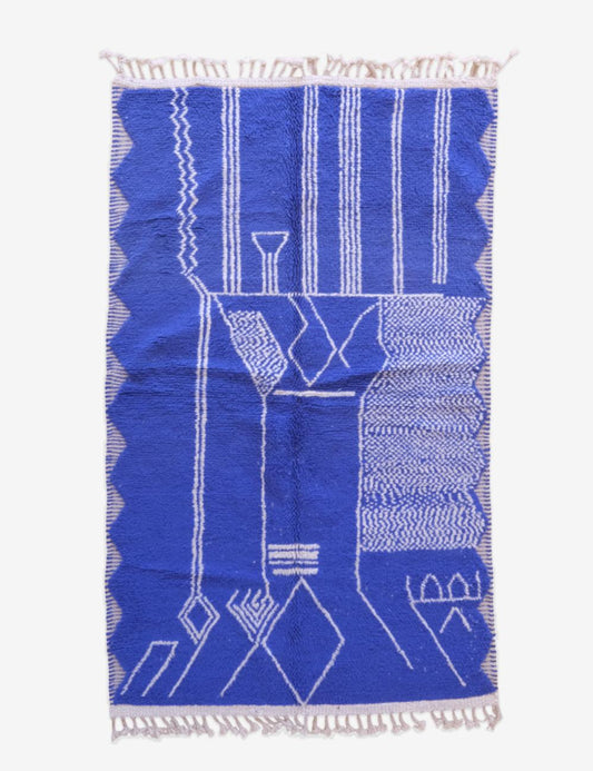 Custom Blue Moroccan Rug - Forma 91