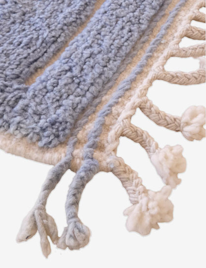 Custom Soft Blue Moroccan Art Rug - Forma 61