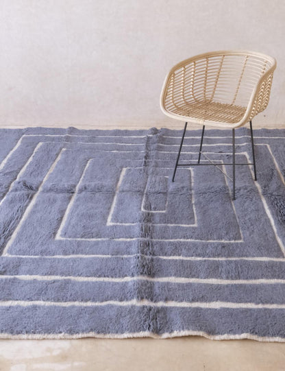 Moroccan Gray Wool Rug 9.1 x 7.9 ft / 277 x 242 cm - Surcoma
