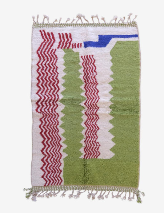 Custom Green Moroccan Rug - Forma 94