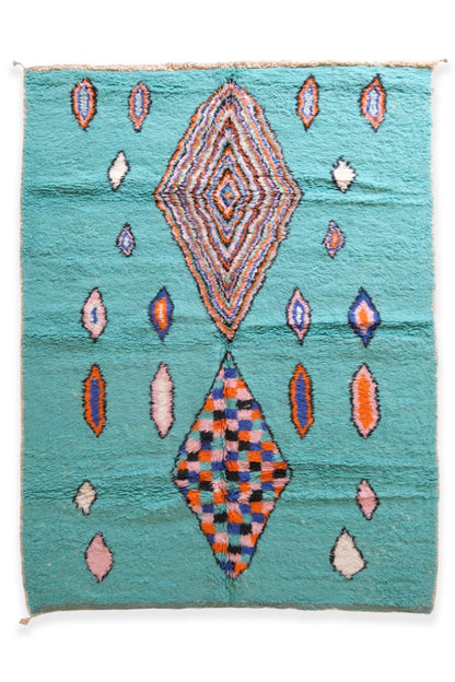 Moroccan Boujad Wool Rug 10.2 x 7.2 ft / 310 x 220 cm - Surcoma