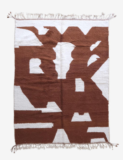Moroccan Brown Boujad Wool Rug 10.1 x 7.3 ft / 308 x 223 cm - Surcoma