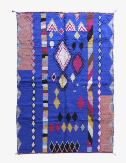 Moroccan Boujad Wool Rug 9.7 x 6.4 ft / 296 x 195 cm - Surcoma