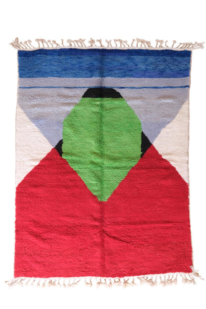 Moroccan Boujad Wool Rug 9.9 x 7 ft / 302 x 214 cm - Surcoma