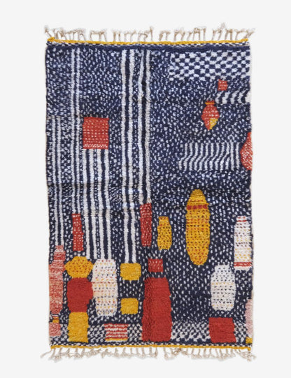 Colorful Custom Moroccan Wool Rug - Echoes Of Love 31
