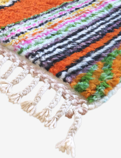 Moroccan Colorful Wool Rug 7.9 x 4.9 ft / 240 x 152 cm - Surcoma