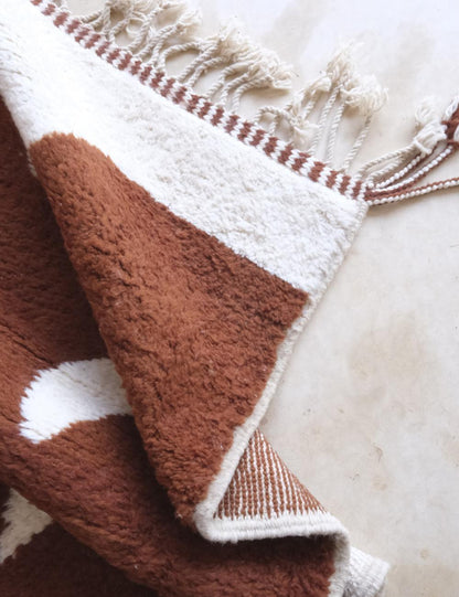 Moroccan Brown Boujad Wool Rug 10.1 x 7.3 ft / 308 x 223 cm - Surcoma