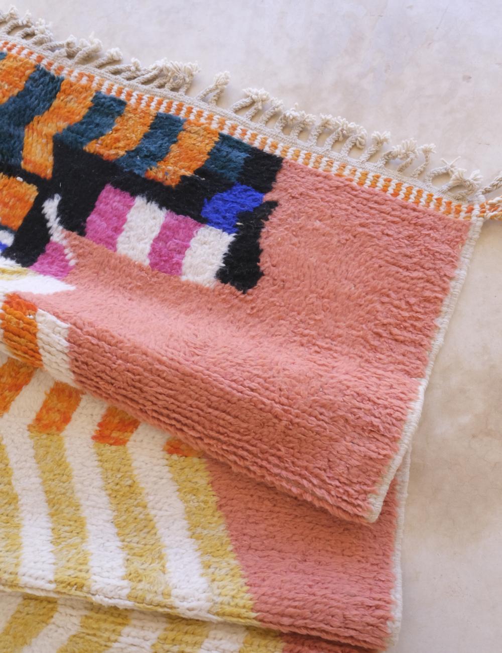 Coral Custom Moroccan Rug - Echoes Of Love 45