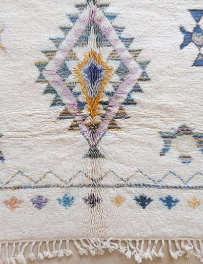White Handmade Moroccan Rug - Esmeralda 19