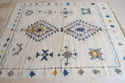 Moroccan Boujad Wool Rug 9.6 x 6.7 ft / 292 x 206 cm - Surcoma