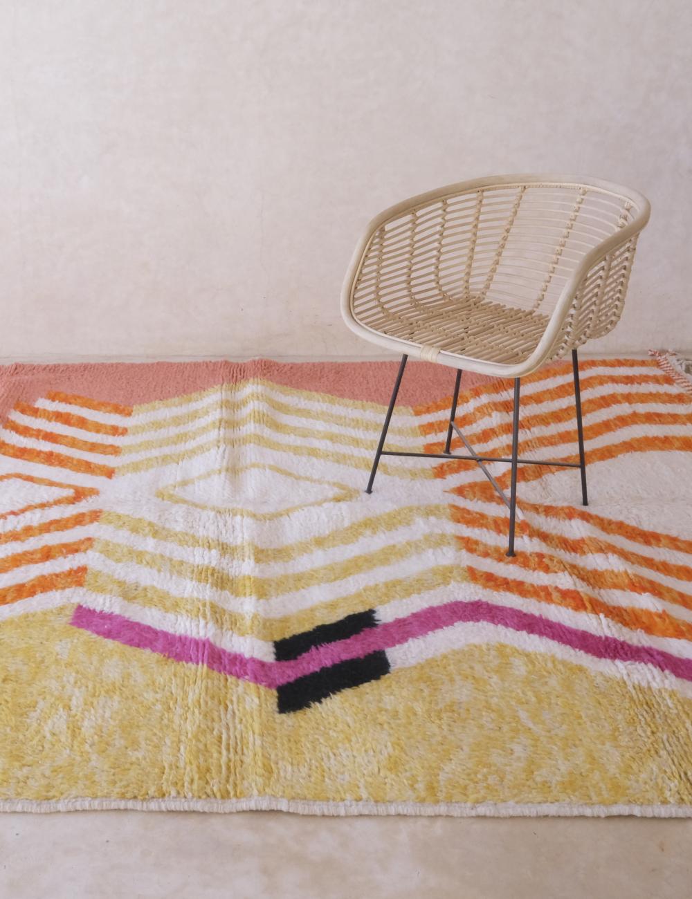 Coral Custom Moroccan Rug - Echoes Of Love 45